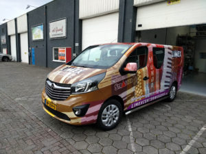 Limex center Wiegers bedrijfswagen wrapping